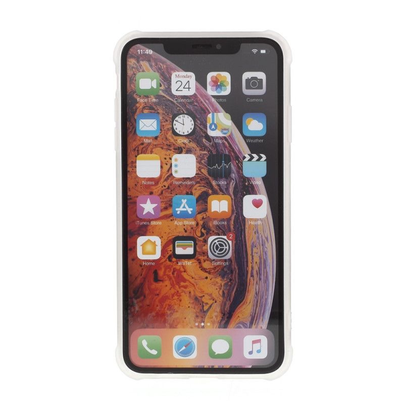 Futerały iPhone X Pomarańczowy Biały Etui na Telefon Narożniki Wzmocnione Marmurem