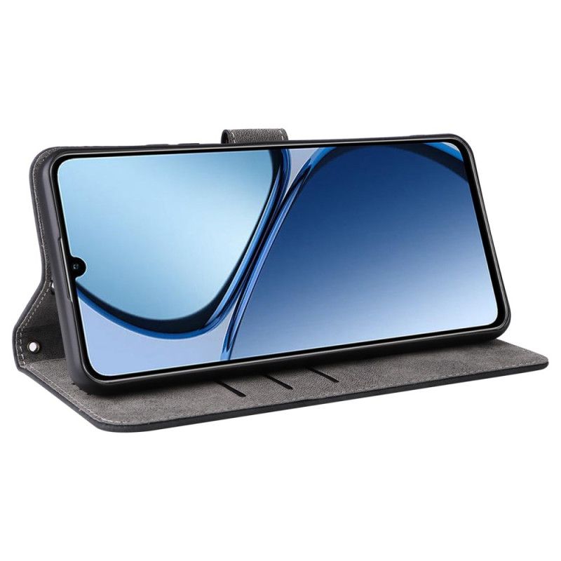 Etui Folio Realme C63 Ochrona Rfid Efekt Zamszu Z Paskiem