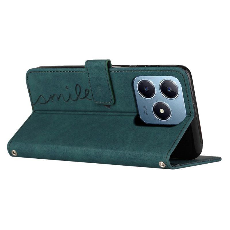 Etui Folio Realme C63 Pasek Smile Etui Ochronne