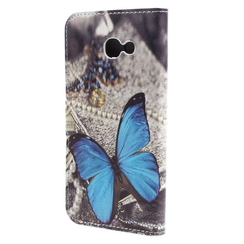 Etui Folio Samsung Galaxy A5 2017 Niebieski Motyl