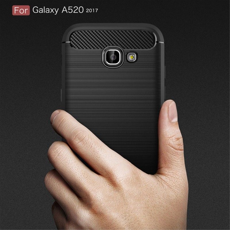 Etui Samsung Galaxy A5 2017 Czarny Szczotkowane Włókno Węglowe Etui Ochronne