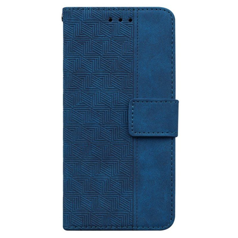 Etui Folio do Xiaomi Redmi Note 11 / 11S z Łańcuch Pasiasty Wzór