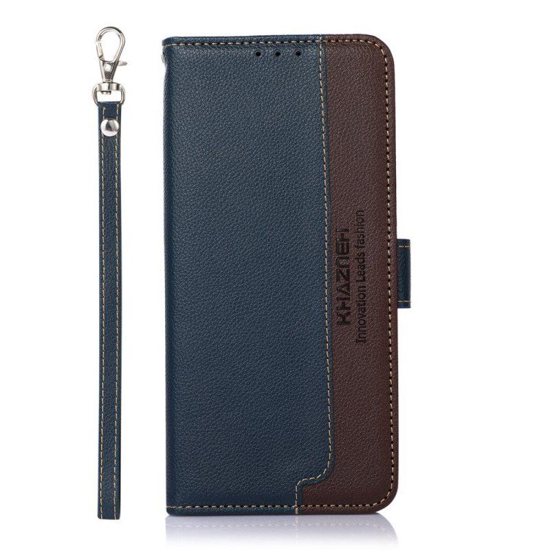 Etui Folio do Samsung Galaxy S22 Plus 5G Rfid Khazneh W Stylu Liczi