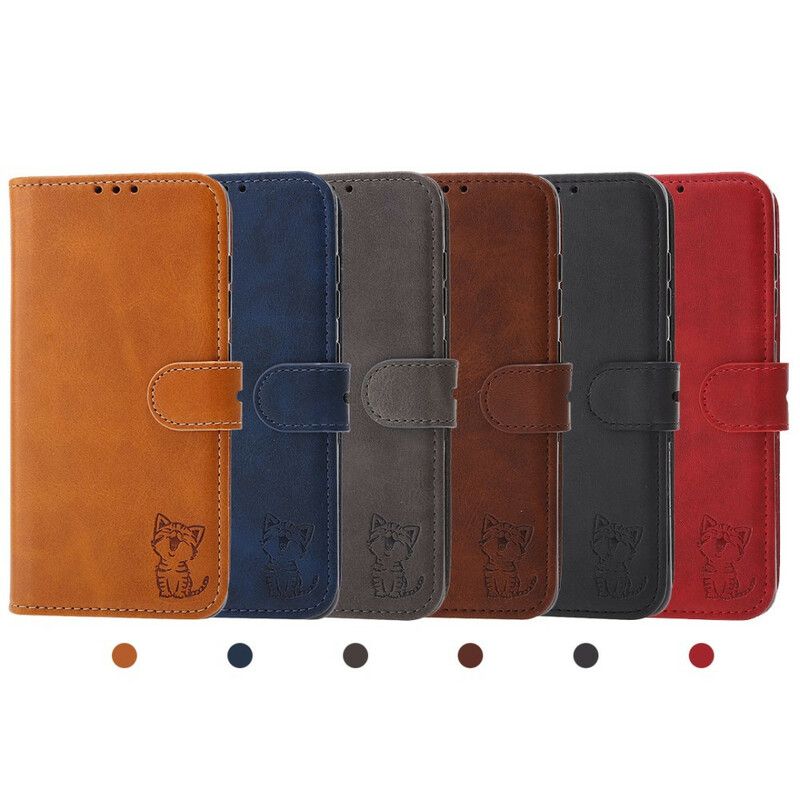 Etui Folio Huawei P50 Pro Kociak Ze Sztucznej Skóry Etui Ochronne