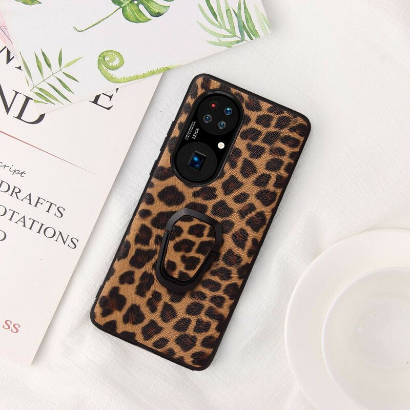 Etui Huawei P50 Pro Leopard Style Ring-obsługa Etui Ochronne