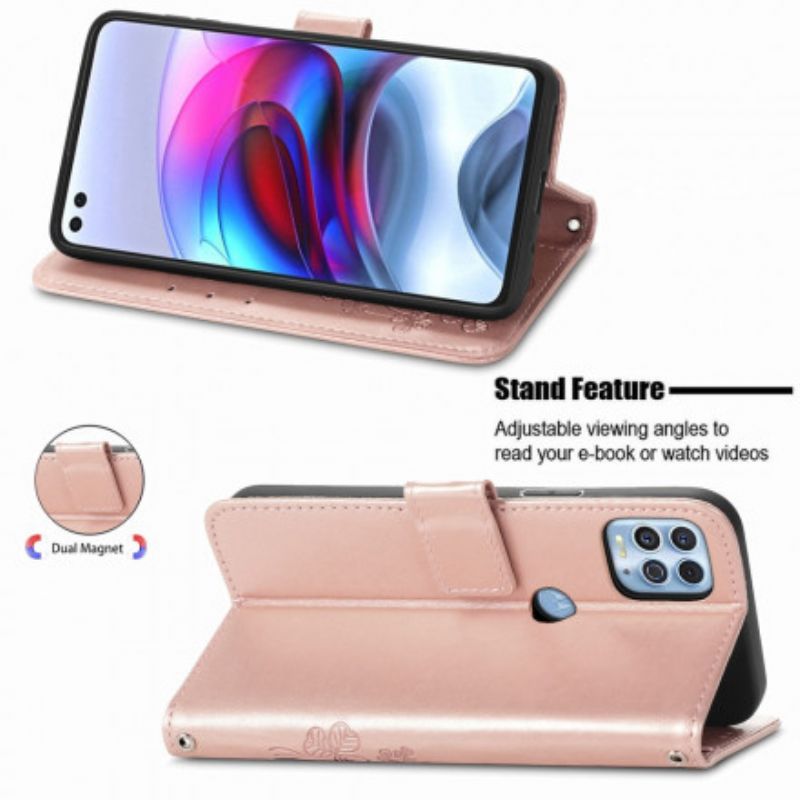 Etui Folio Moto G100 Azjatyckie Kwiaty