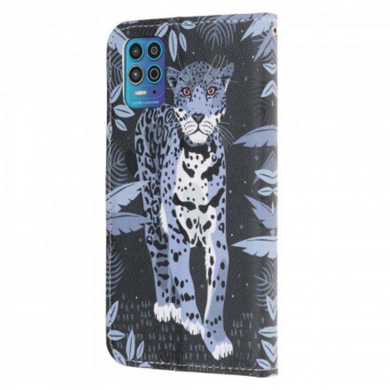 Obudowa Moto G100 Etui Na Telefon Leopard Strappy