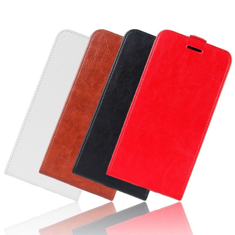 Etui Folio Samsung Galaxy A9 Czerwony Czarny Efekt Składanej Skóry