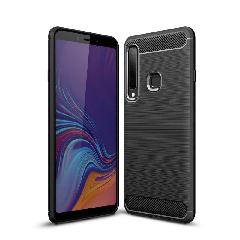 Etui Samsung Galaxy A9 Szary Czarny Szczotkowane Włókno Węglowe