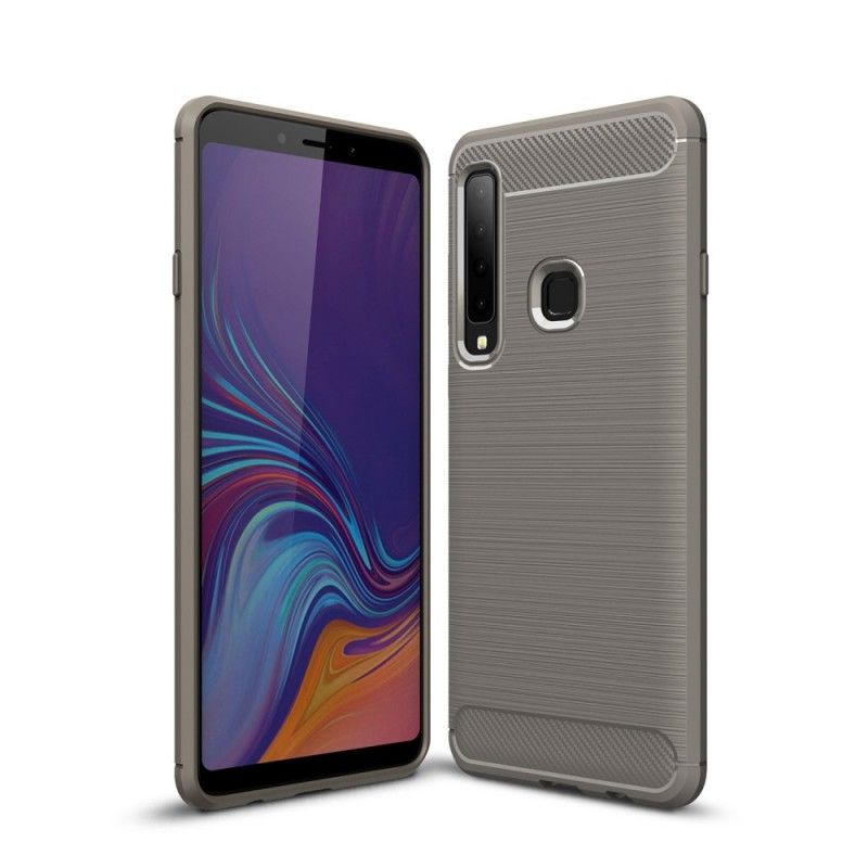 Etui Samsung Galaxy A9 Szary Czarny Szczotkowane Włókno Węglowe