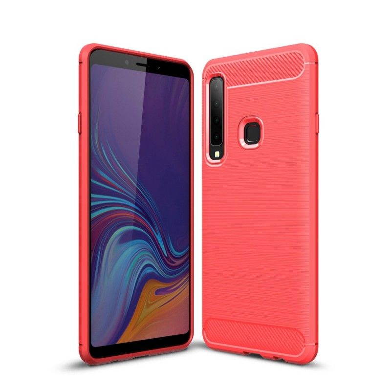 Etui Samsung Galaxy A9 Szary Czarny Szczotkowane Włókno Węglowe