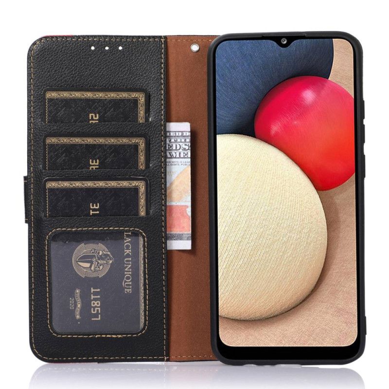 Etui Folio Asus Zenfone 10 Dwukolorowa Faktura Lychee Khazneh Etui Ochronne