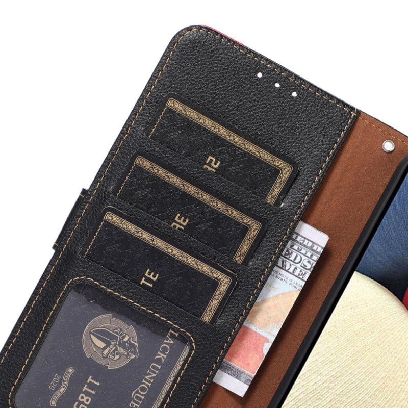 Etui Folio Asus Zenfone 10 Dwukolorowa Faktura Lychee Khazneh Etui Ochronne