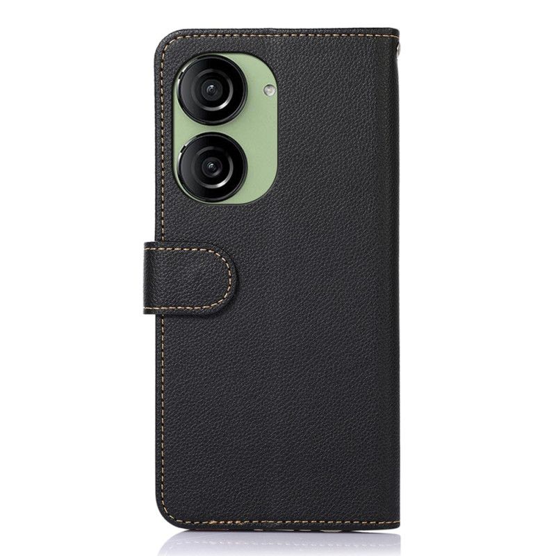 Etui Folio Asus Zenfone 10 Dwukolorowa Faktura Lychee Khazneh Etui Ochronne