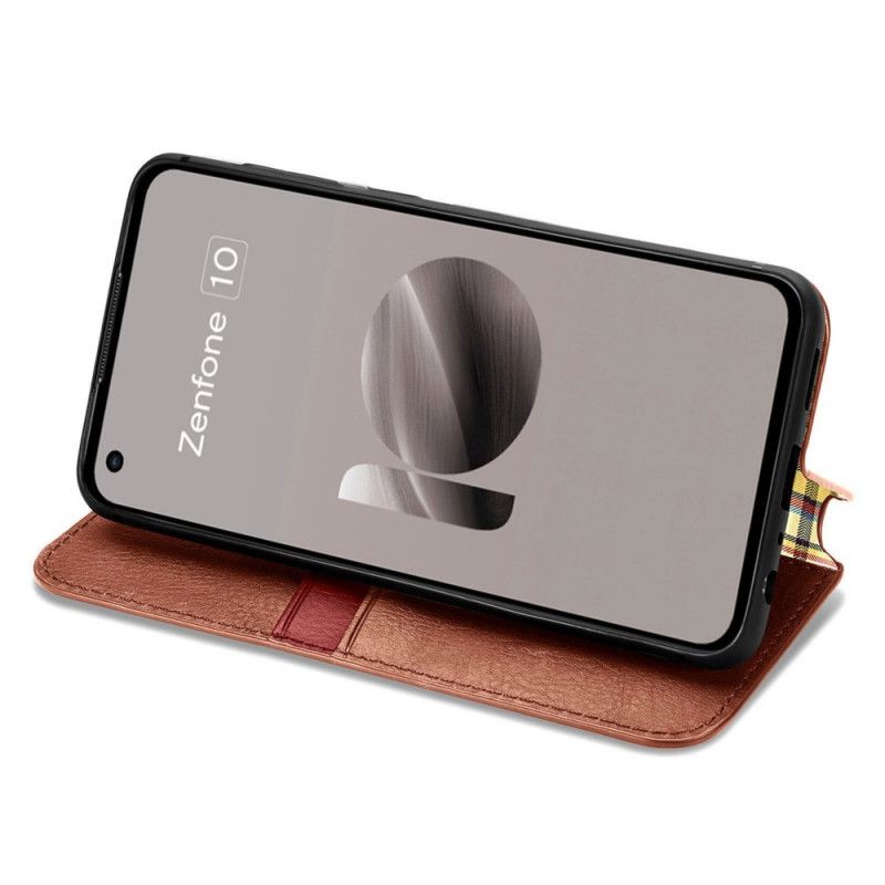 Flip Kotelot Asus Zenfone 10 Efekt Zamszu Z Obramowaniem