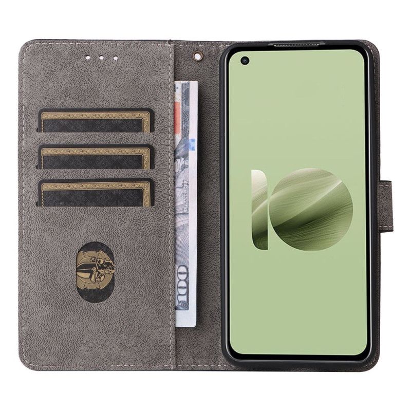 Skórzany Futerał Asus Zenfone 10 Etui Na Telefon Efekt Zamszu Rfid