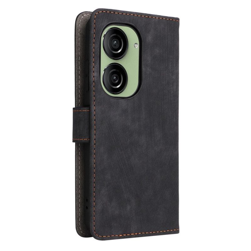 Skórzany Futerał Asus Zenfone 10 Etui Na Telefon Efekt Zamszu Rfid