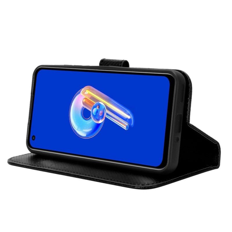 Skórzany Futerał Asus Zenfone 10 Etui Na Telefon Smycz Z Fakturą Diamentów