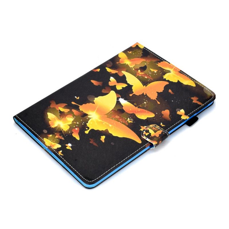 Skórzany Futerał iPad Air 10.9" (2020) Etui na Telefon Żółte Motyle