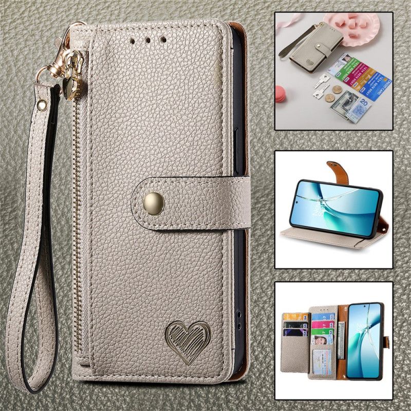 Etui Folio Huawei Nova 13 Pro Ochrona Rfid Z Motywem Serca Etui Ochronne