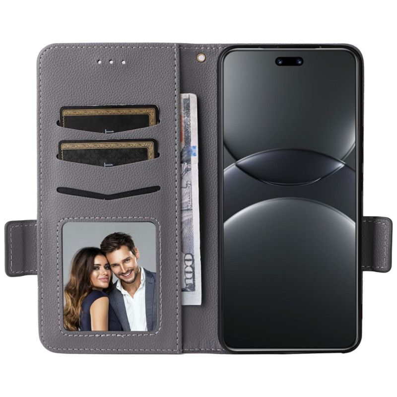 Skórzany Futerał Huawei Nova 13 Pro Etui Na Telefon Pasek Ze Sztucznej Skóry Z Liczi