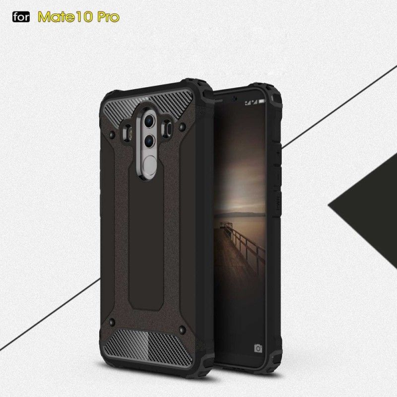 Etui Huawei Mate 10 Pro Czerwony Czarny Ocalały Etui Ochronne