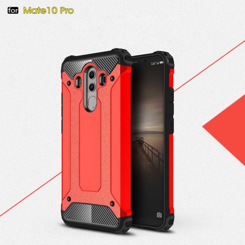 Etui Huawei Mate 10 Pro Czerwony Czarny Ocalały Etui Ochronne