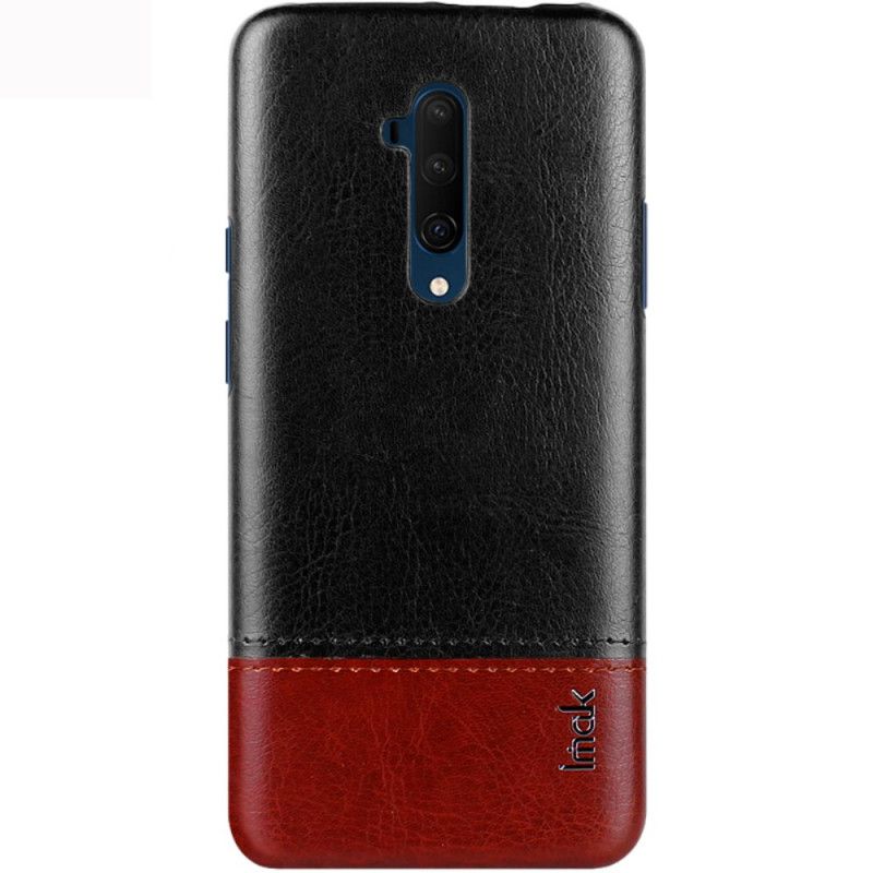 Etui OnePlus 7T Pro Czerwony Czarny Efekt Skóry Serii Imak Ruiyi