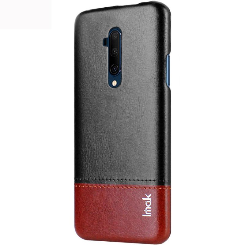Etui OnePlus 7T Pro Czerwony Czarny Efekt Skóry Serii Imak Ruiyi