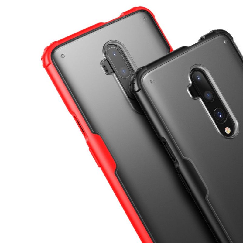 Etui OnePlus 7T Pro Czerwony Czarny Matowa Hybryda Etui Ochronne