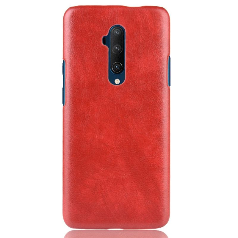 Etui OnePlus 7T Pro Szary Czarny Efekt Skóry Liczi