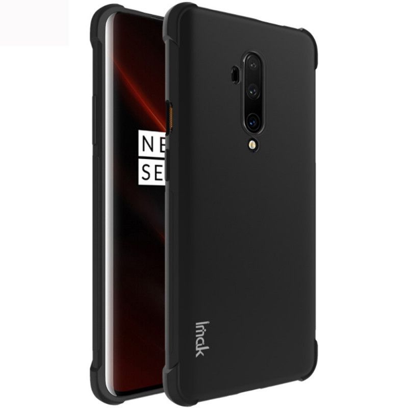 Etui OnePlus 7T Pro Szary Czarny Elastyczny Silikon Z Folią Ekranującą Imak Etui Ochronne