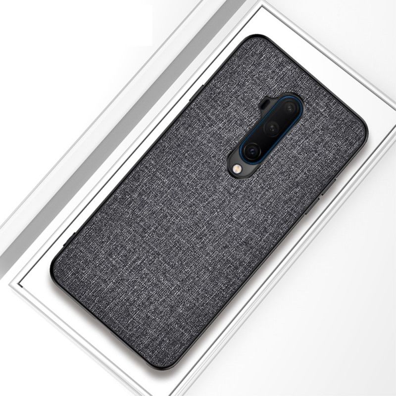 Etui OnePlus 7T Pro Szary Czarny Tekstura Tkaniny