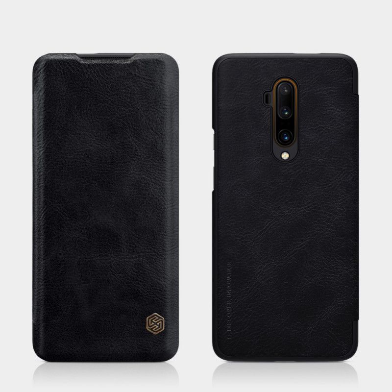 Flip Kotelot OnePlus 7T Pro Brązowy Czerwony Seria Nillkin Qin