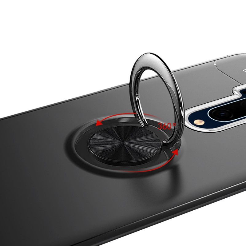 Futerały OnePlus 7T Pro Czerwony Czarny Etui na Telefon Pierścień Obrotowy