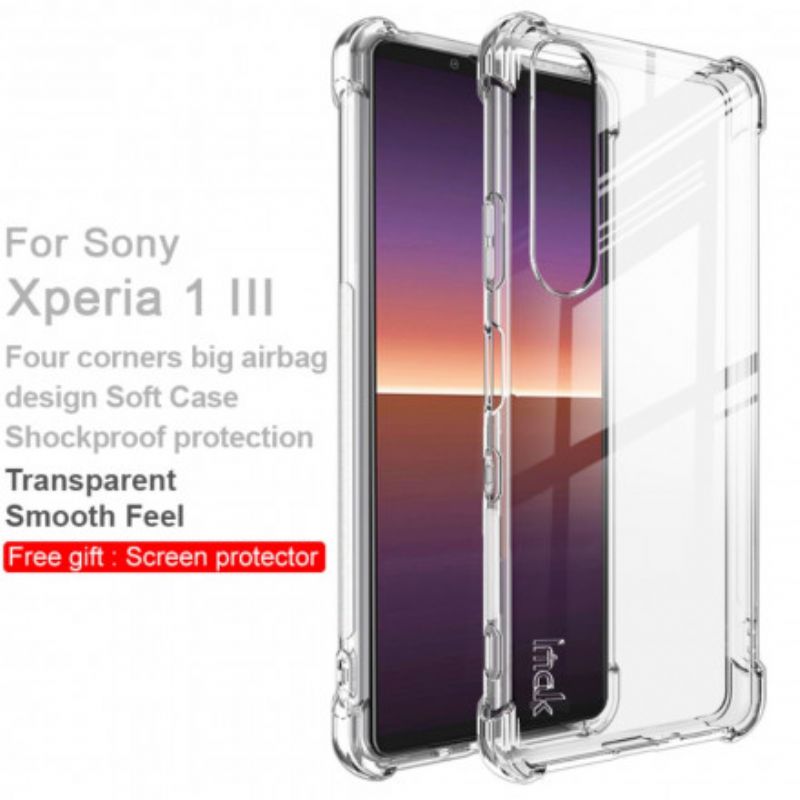 Etui Do Sony Xperia 1 Iii Przezroczysty Z Folią Ekranową Imak