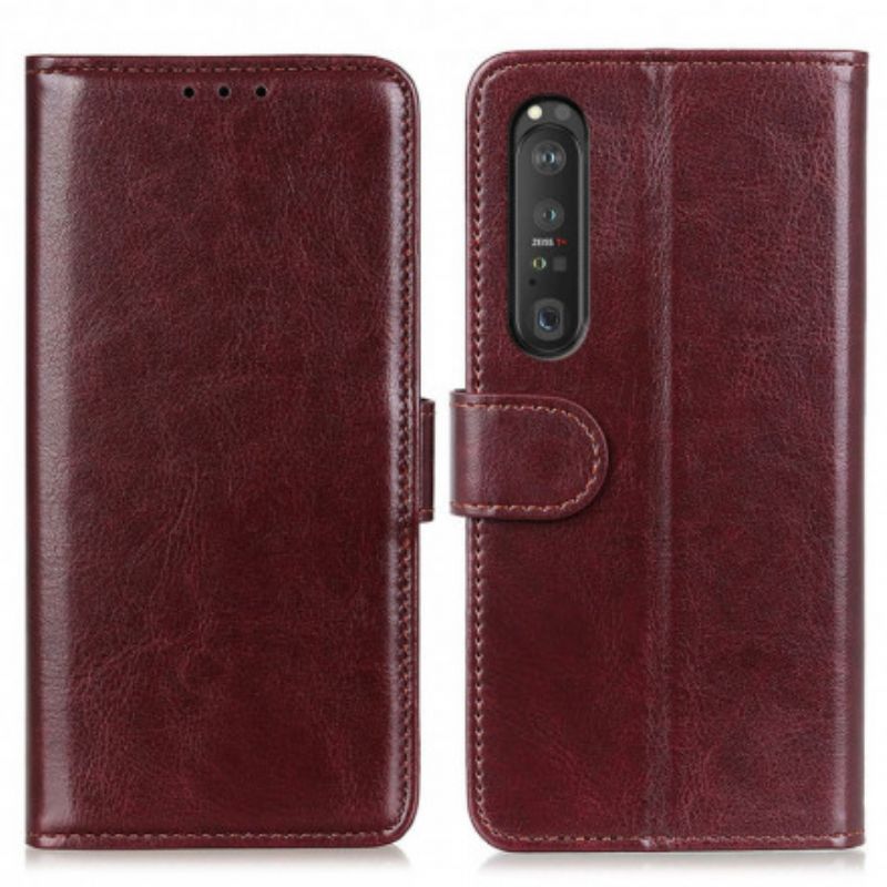 Etui Folio Do Sony Xperia 1 Iii Finezja Ze Sztucznej Skóry