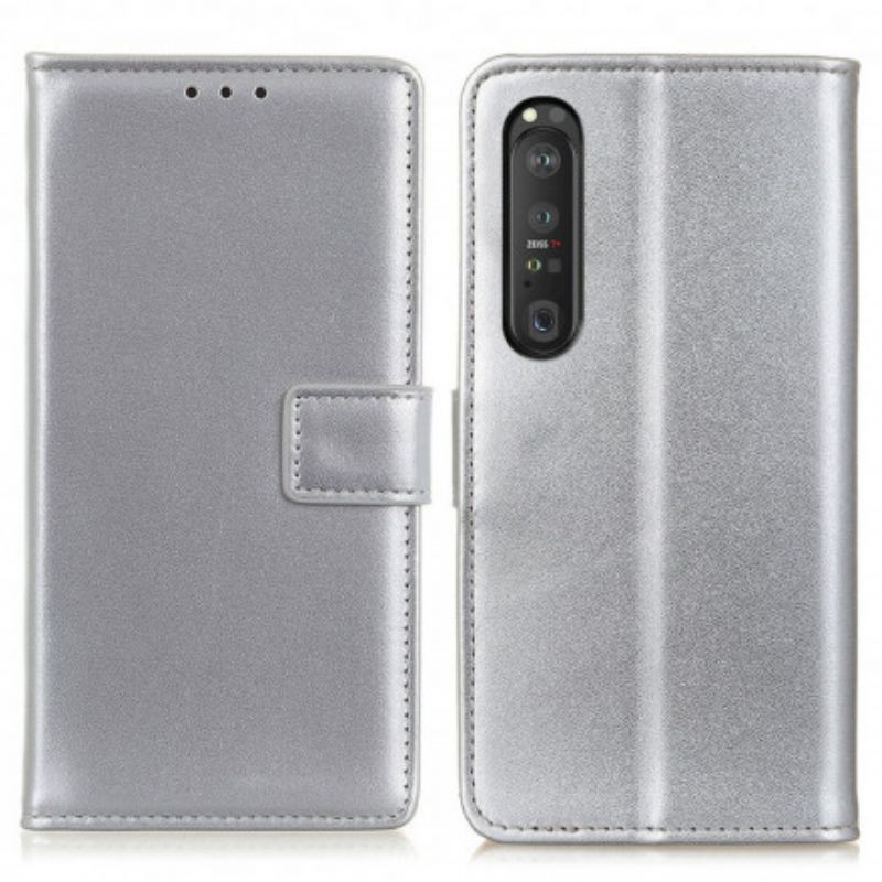 Skórzany Futerał Sony Xperia 1 Iii Etui Na Telefon Zwykła Sztuczna Skóra