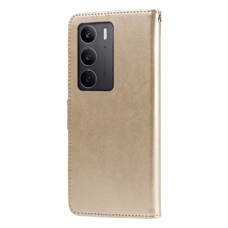 Etui Folio Do Realme 14x 5g Motyle I Kwiaty