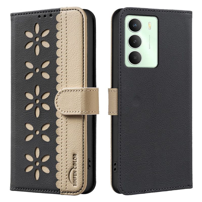 Etui Folio Realme 14x 5g Kwiatowy Kolor Binfen