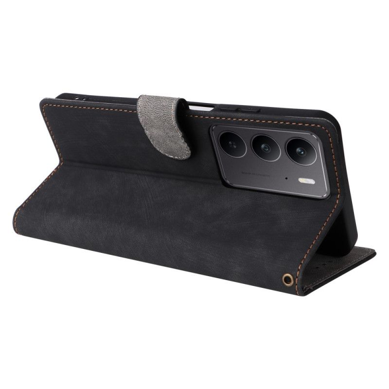 Etui Folio Realme 14x 5g Ochrona Rfid Z Efektem Zamszu Etui Ochronne