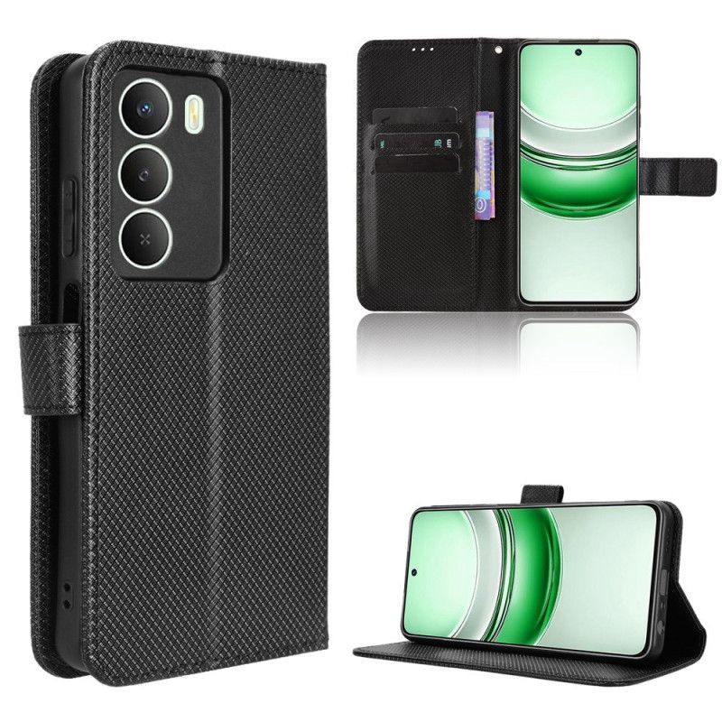 Etui Folio Realme 14x 5g Tekstura Diamentów Etui Ochronne