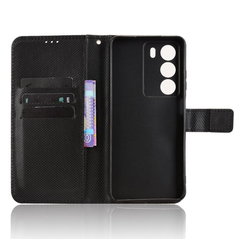 Etui Folio Realme 14x 5g Tekstura Diamentów Etui Ochronne