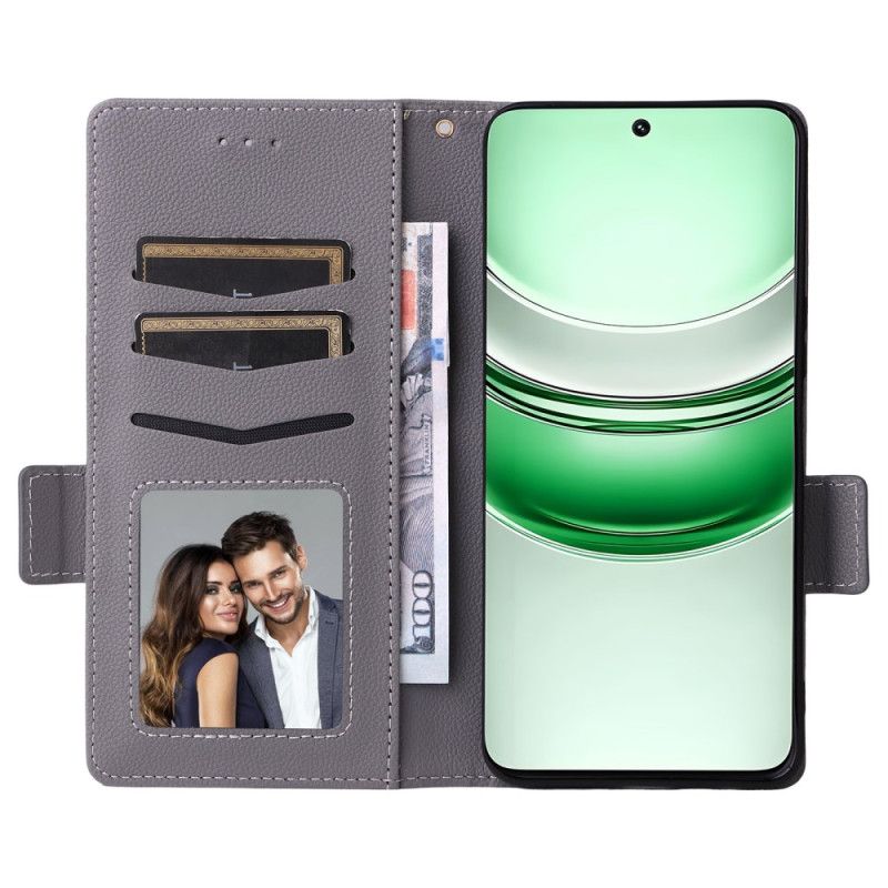 Etui Folio Realme 14x 5g Tekstura Liczi Ze Smyczką