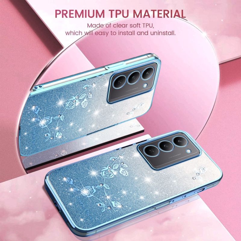 Etui Realme 14x 5g Kwiaty I Kryształki Kadem Etui Ochronne