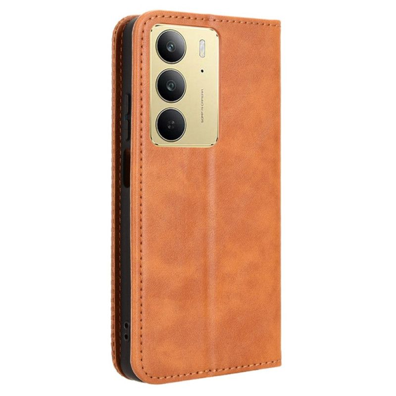 Flip Kotelot Realme 14x 5g Ramka W Stylu Vintage Etui Ochronne