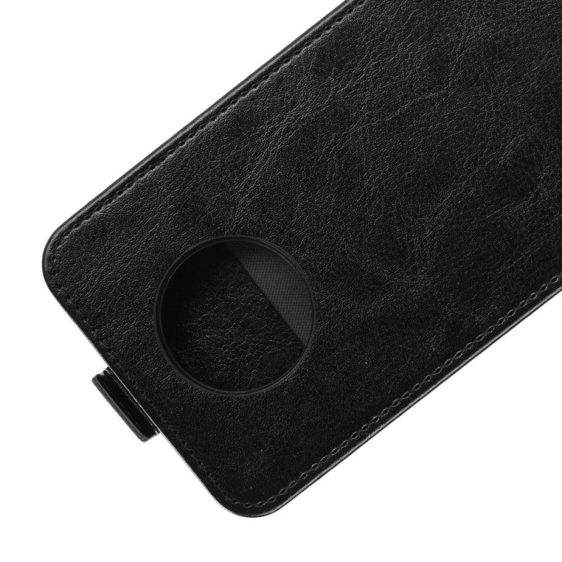 Etui Folio Xiaomi Redmi Note 9 5G / Note 9T 5G Biały Czarny Efekt Skóry Z Pionową Klapą Etui Ochronne