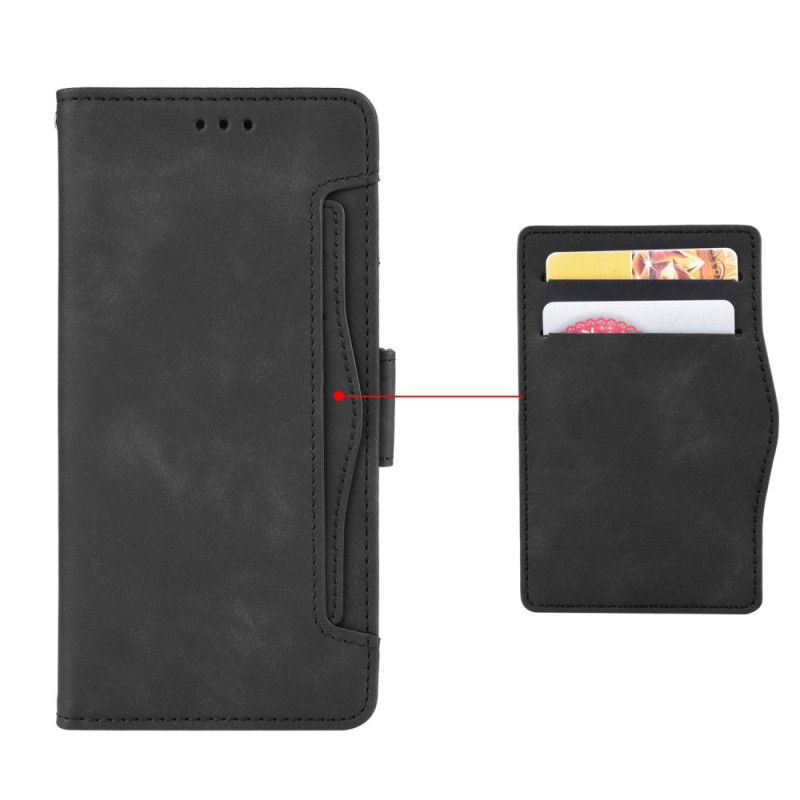 Etui Folio Xiaomi Redmi Note 9 5G / Note 9T 5G Czerwony Czarny Multikarty