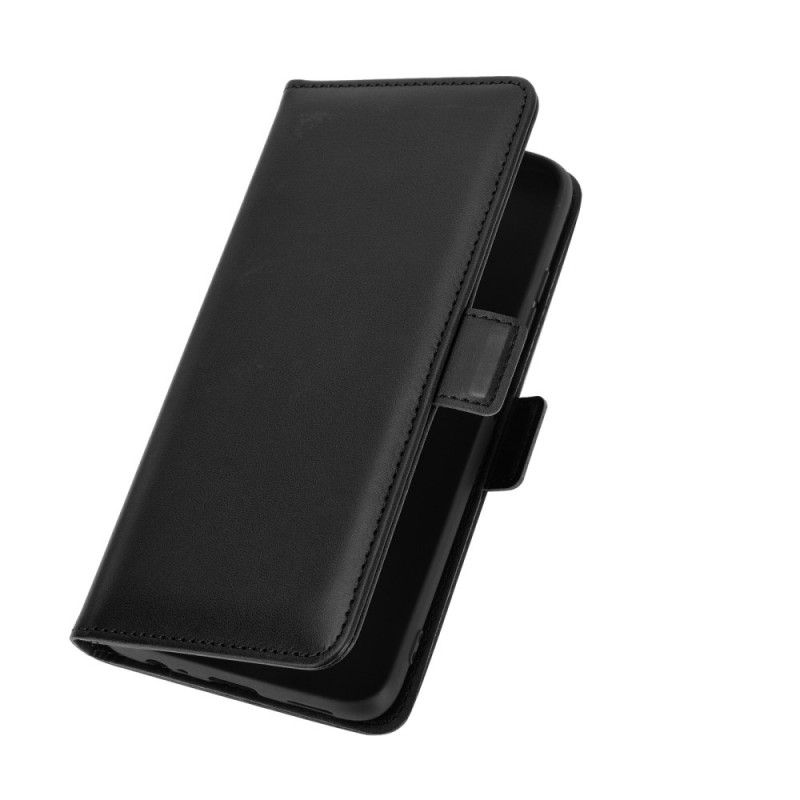 Etui Folio Xiaomi Redmi Note 9 5G / Note 9T 5G Czerwony Czarny Podwójna Klapa