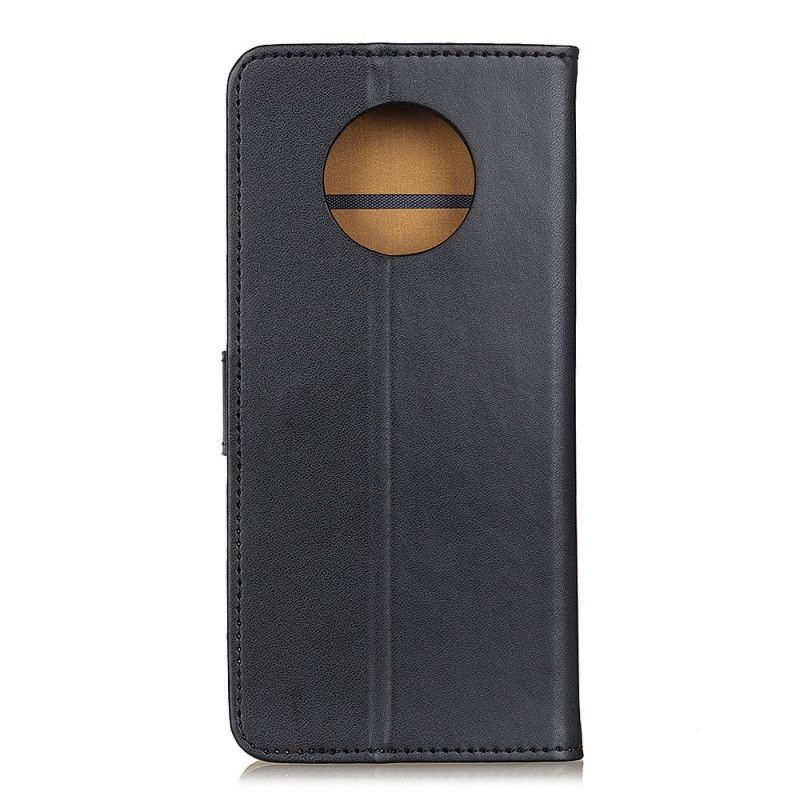 Etui Folio Xiaomi Redmi Note 9 5G / Note 9T 5G Granatowy Czarny Prosta Sztuczna Skóra